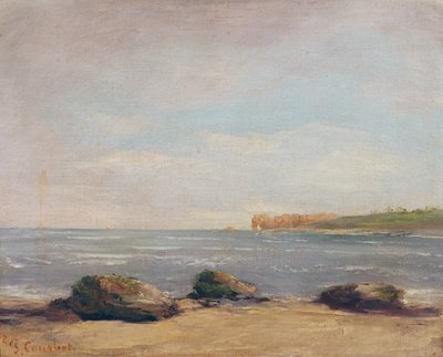 Der Strand von Etretat, 1872 von Gustave Courbet